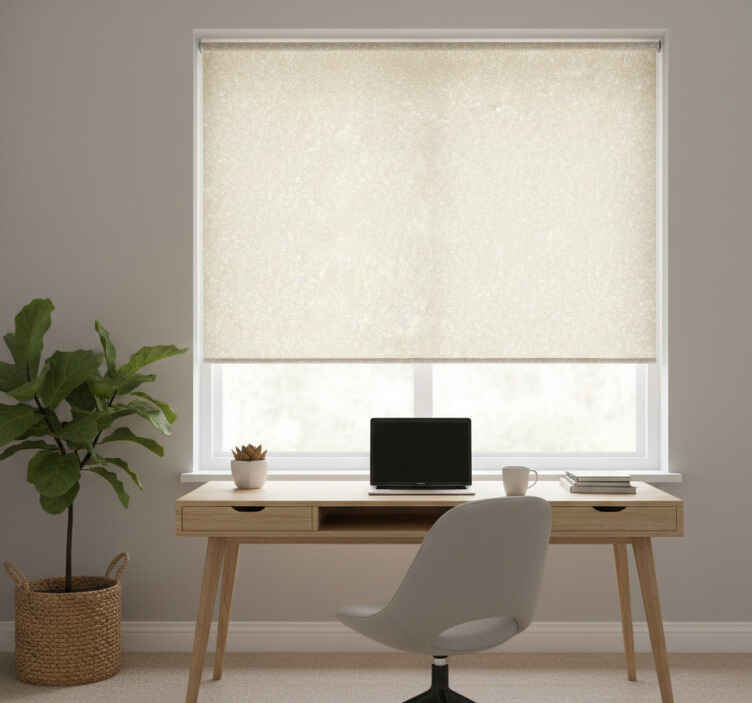 Rolgordijn thuis kantoor delicaat beige en wit - TenStickers