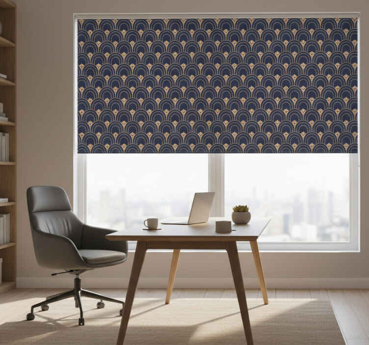 Rolgordijn thuis kantoor ornate fan patroon - TenStickers