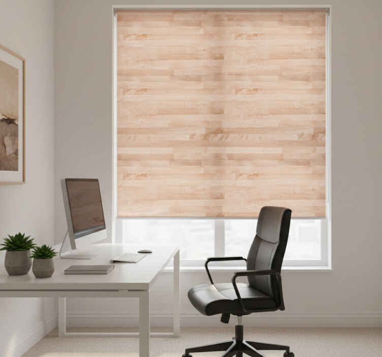 Rolgordijn thuis kantoor elegante bruine plank - TenStickers