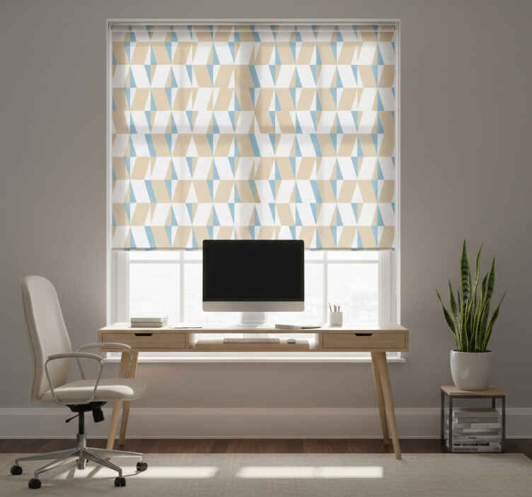 Rolgordijn thuis kantoor geometrische minimalistische vormen - TenStickers