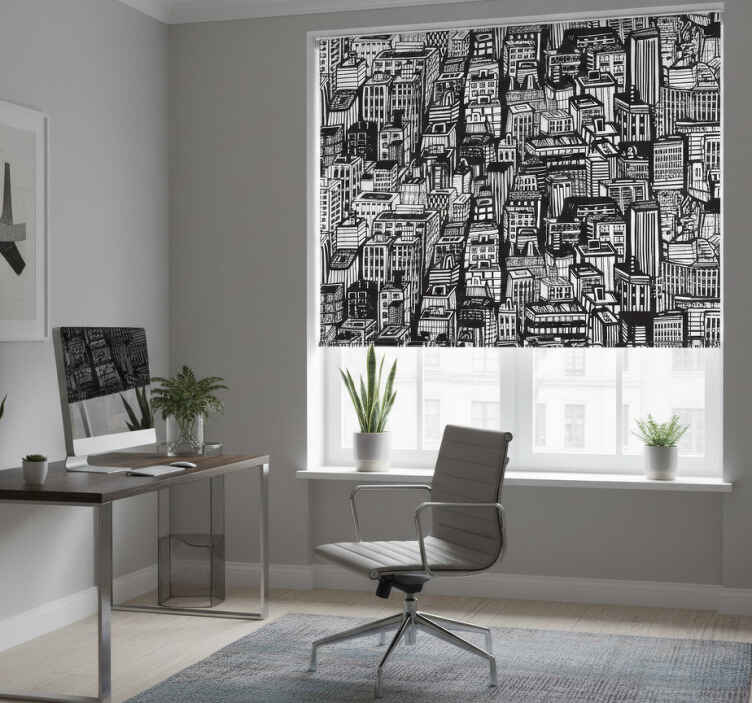 Rolgordijn thuis kantoor new york wolkenkrabbers - TenStickers