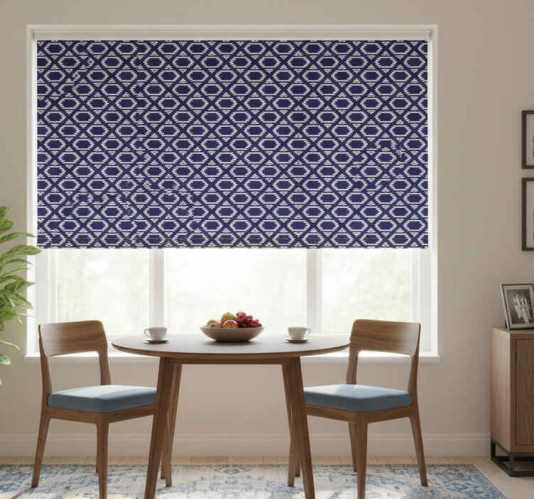 Persiana enrollable para comedor formas hexagonales - TenVinilo