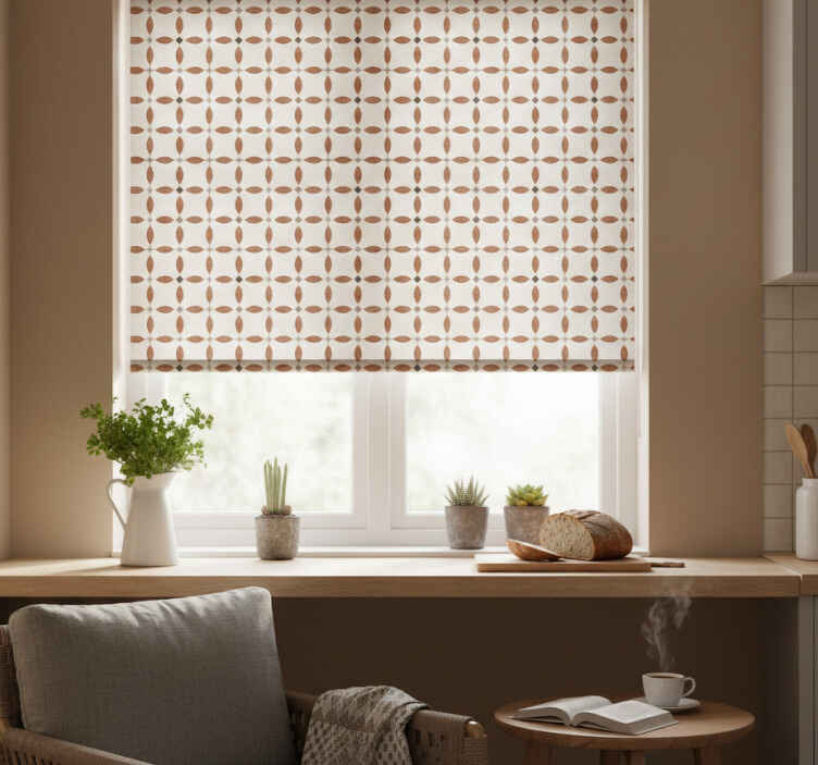 Persiana enrollable para cocina motivo texturizado beige - TenVinilo