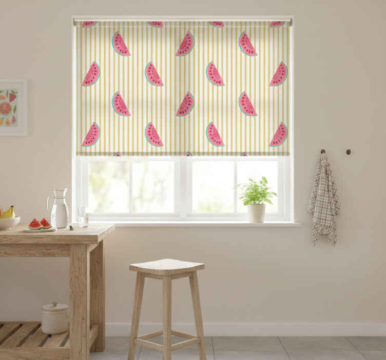 Kitchen roller blind watermelon slices design - TenStickers