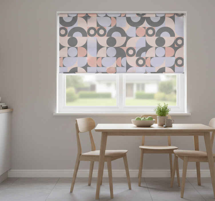 Store enrouleur cuisine motif cercles géométriques - TenStickers