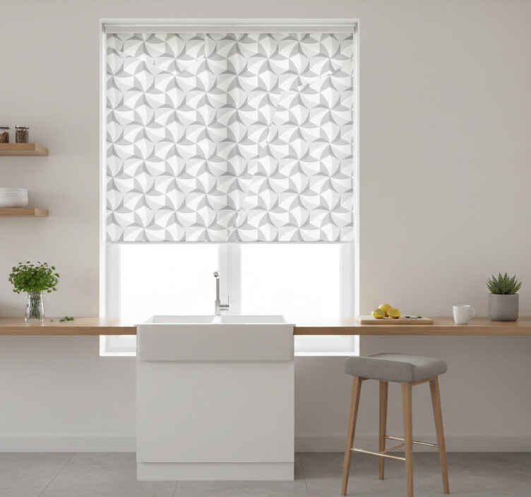 Küchenfenster rollo mit modernen zementfliesen - TenStickers
