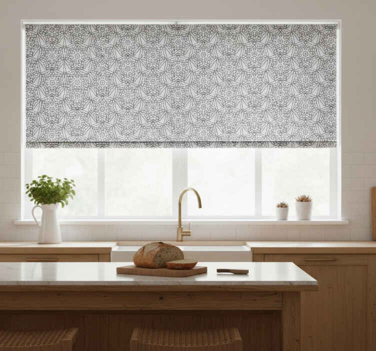 Küchenfenster rollo im abstrakten arabischen fliesenstil - TenStickers