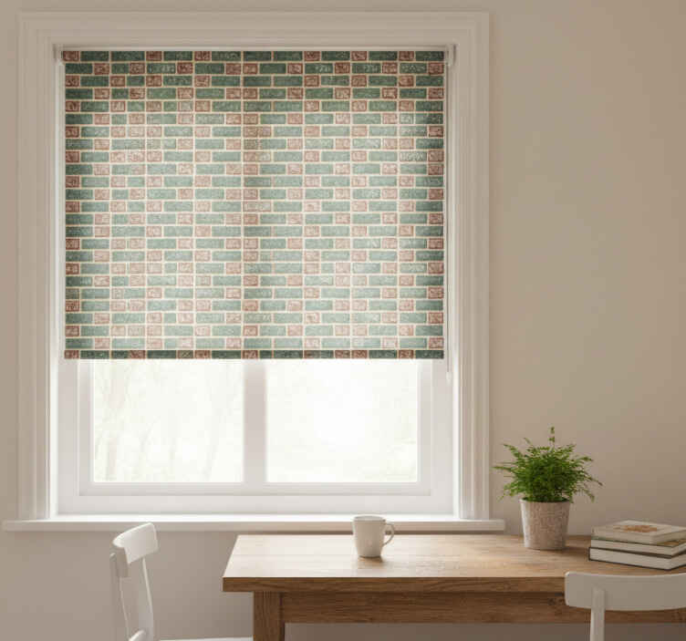 Store enrouleur cuisine carreaux en brique simples - TenStickers