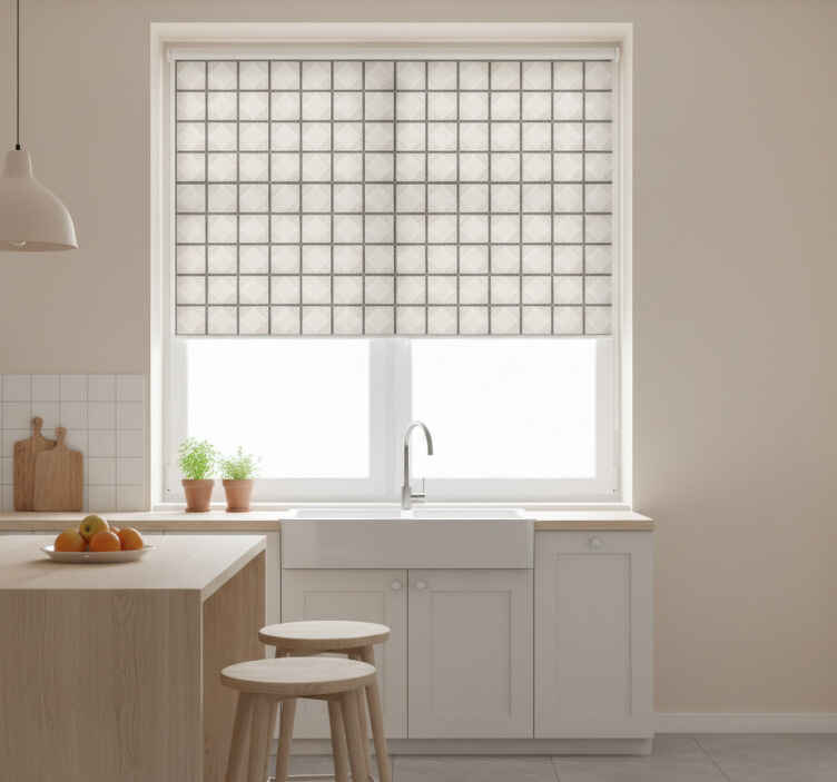 Store enrouleur cuisine carreaux abstraits minimalistes - TenStickers