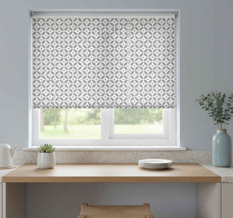 Küchenfenster rollo nahtlose kreise im nordic stil - TenStickers