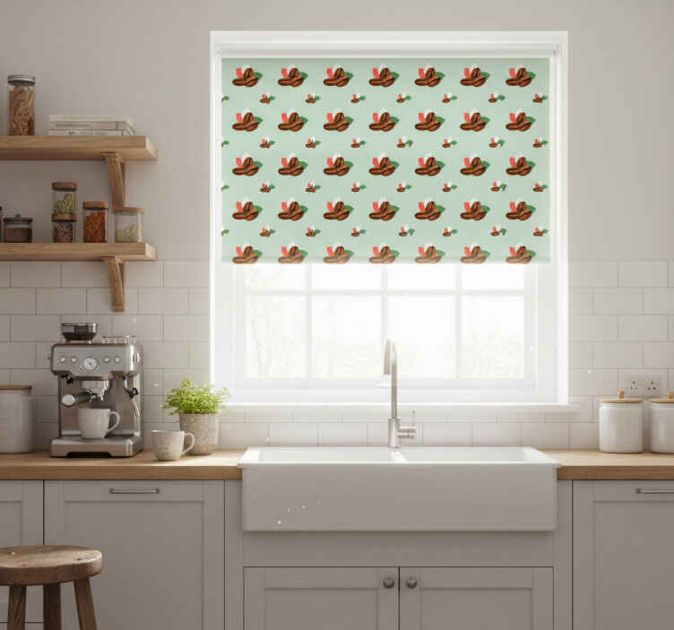 Persiana enrollable para cocina café por todas partes - TenVinilo