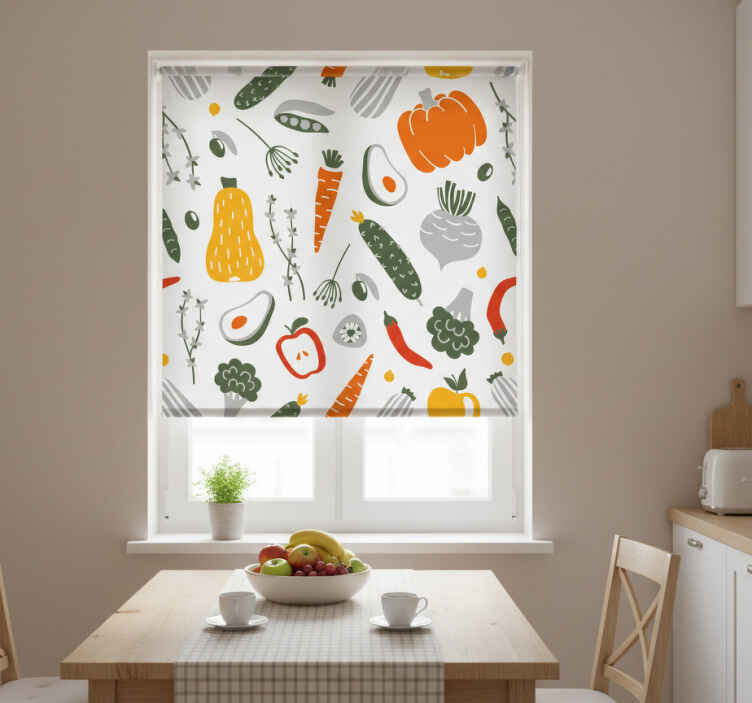 Küchenfenster rollo obst und gemüse kollektion - TenStickers