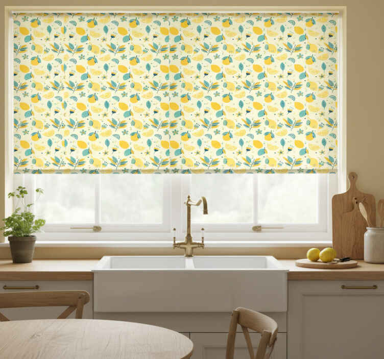 Store enrouleur cuisine citrons amusants - TenStickers