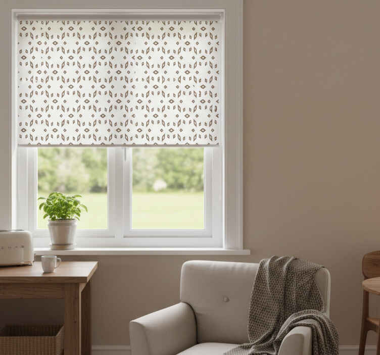 Store enrouleur cuisine motif brun-gris - TenStickers