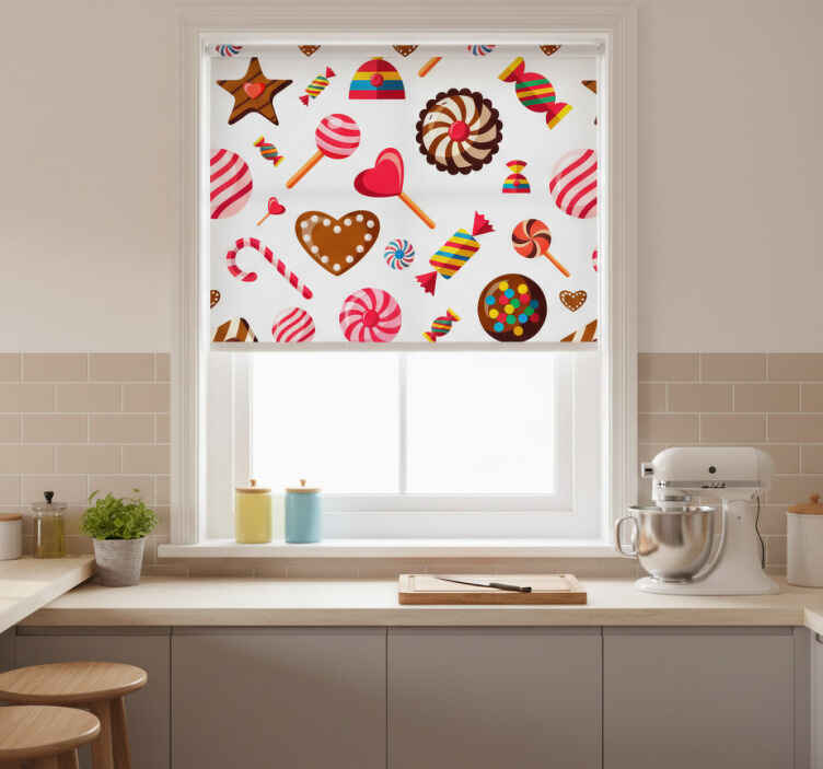 Store enrouleur cuisine mosaïque sucrée - TenStickers
