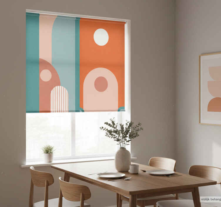 Estore de rolo sala de jantar papel de parede alegre - TenStickers