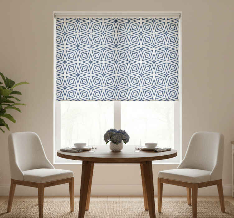 Estore de rolo sala de jantar diamantes de juta artesanal - TenStickers