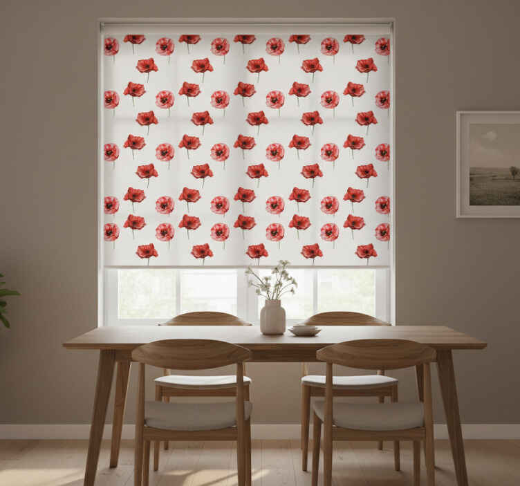 Dining room blind watercolor puppies - TenStickers