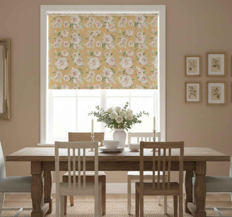 Dining room blind in french provincial roses pattern - TenStickers