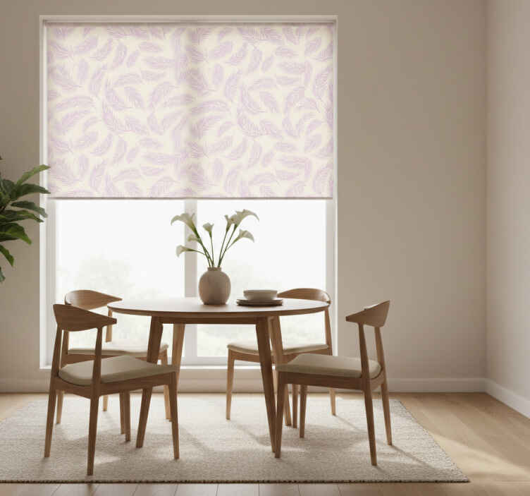 Dining room blind in pink and beige tropical style - TenStickers