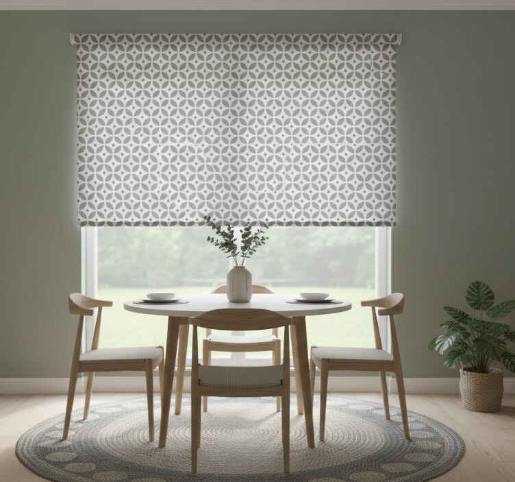 Dining room blind with nordic style seamless circles - TenStickers