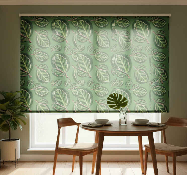 Persiana enrollable para comedor maranta verde - TenVinilo