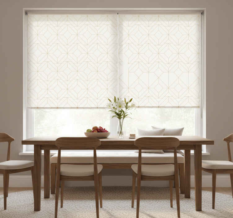 Dining room blind with contemporary geometric design - TenStickers