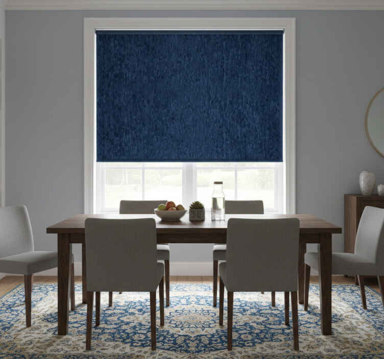 Persiana enrollable para comedor azul glamour sutil - TenVinilo