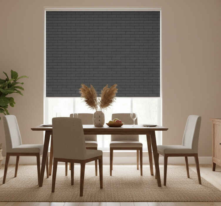 Dining room roller blind concrete block texture - TenStickers