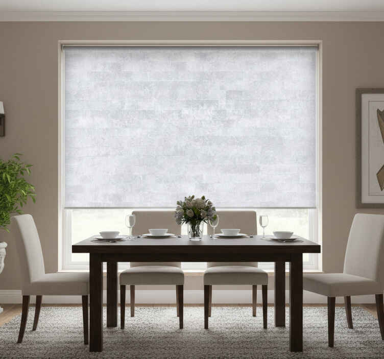 Dining room blind in aged gray brick pattern - TenStickers