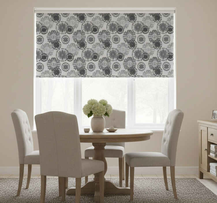 Grey painted illusion dining room blind - TenStickers