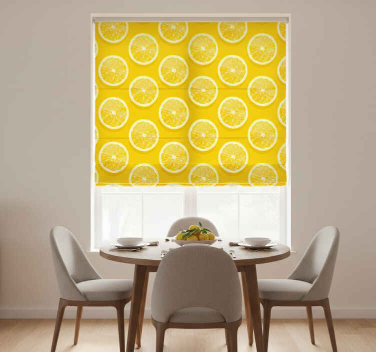 Sliced lemons dining room blind - TenStickers