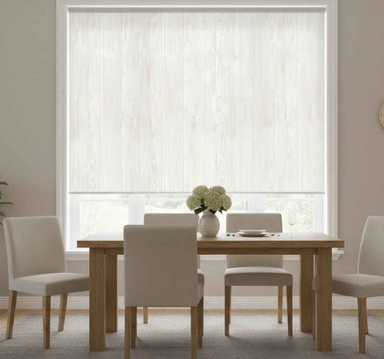 Dining room blind in white wood - TenStickers