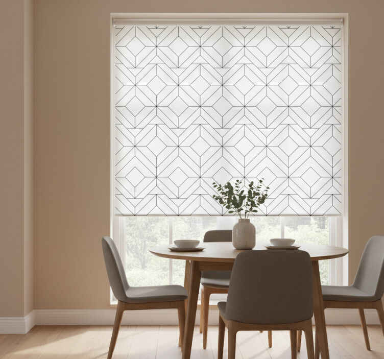 Dining room blind with nordic geometric patterns - TenStickers