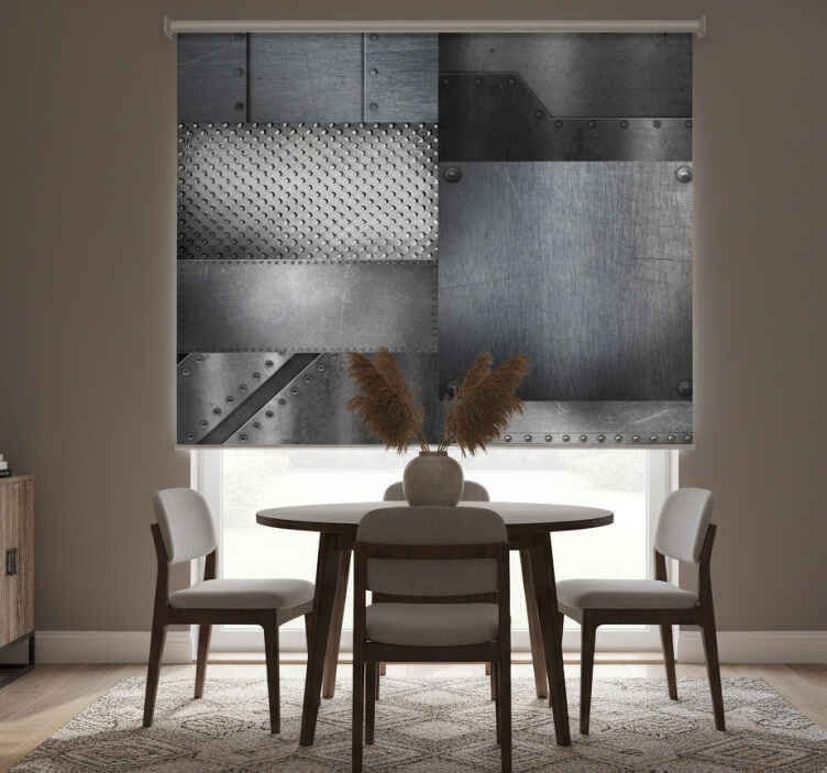 Persiana enrollable para comedor pared de latón - TenVinilo