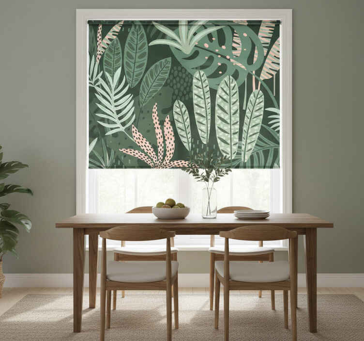 Persiana enrollable para comedor palmeras de verano - TenVinilo