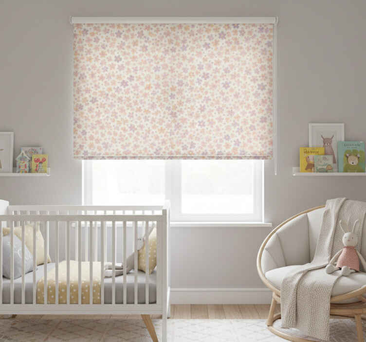Store enrouleur chambre enfant fleurs pastel petites - TenStickers