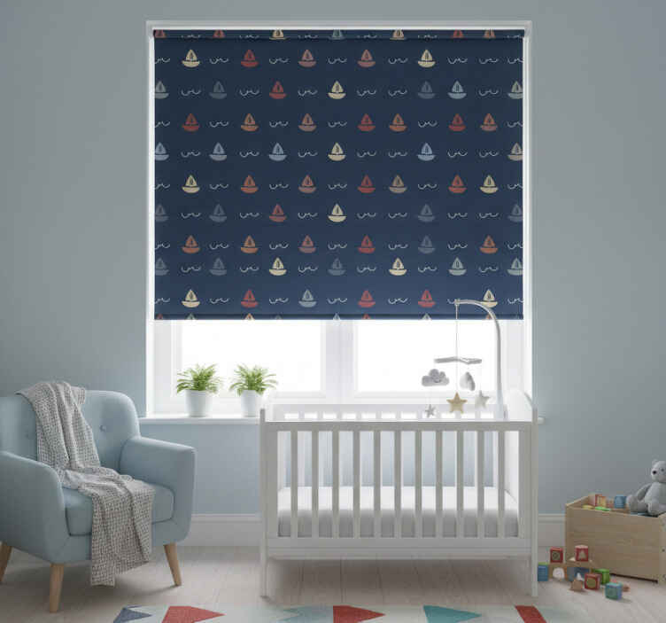 Children room roller blind sailing boats design - TenStickers