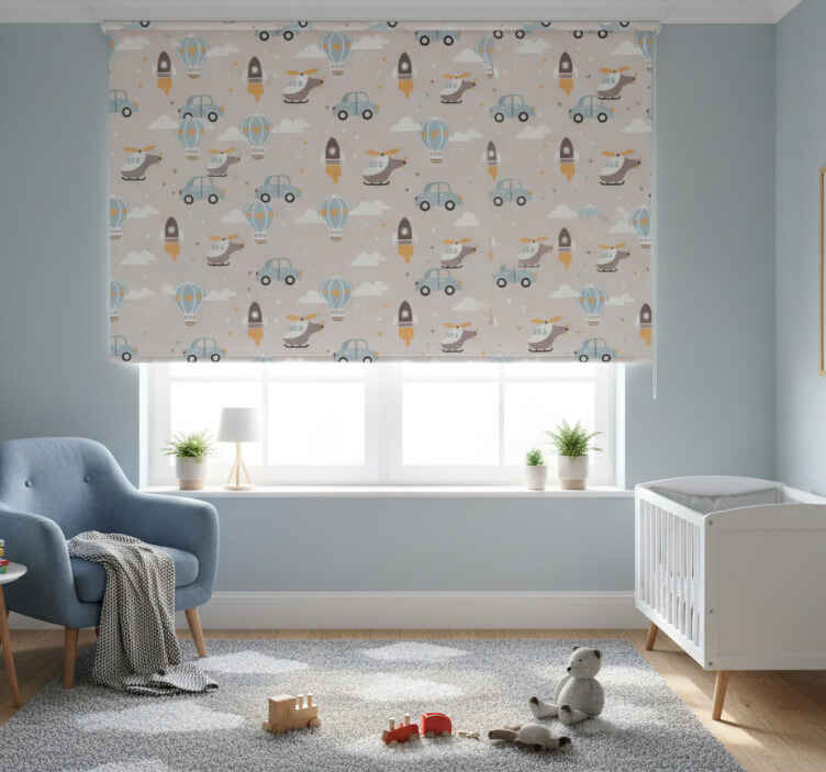 Store enrouleur chambre enfant transports ludiques - TenStickers