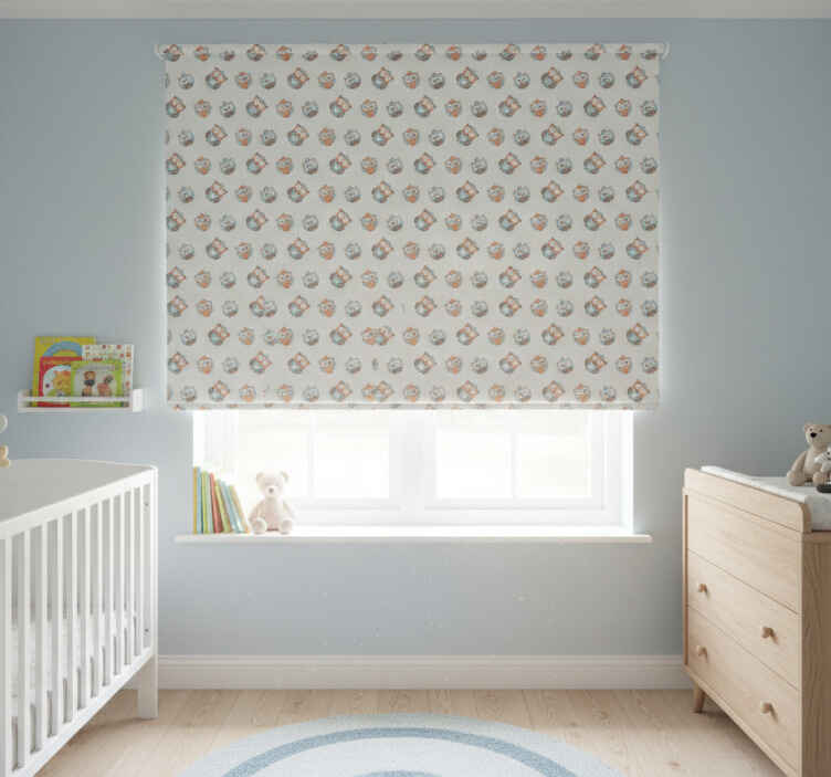 Children room roller blind owl design - TenStickers