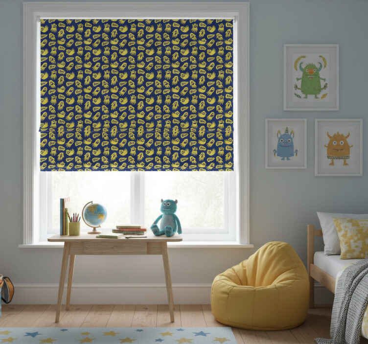 Children room roller blind spooky delight - TenStickers