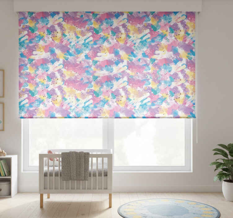 Persiana enrollable infantil color pastel desbordante - TenVinilo