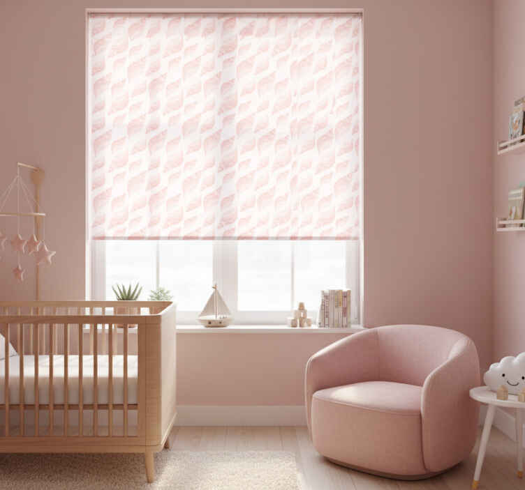 Children room roller blind trendy pink seashell pattern - TenStickers
