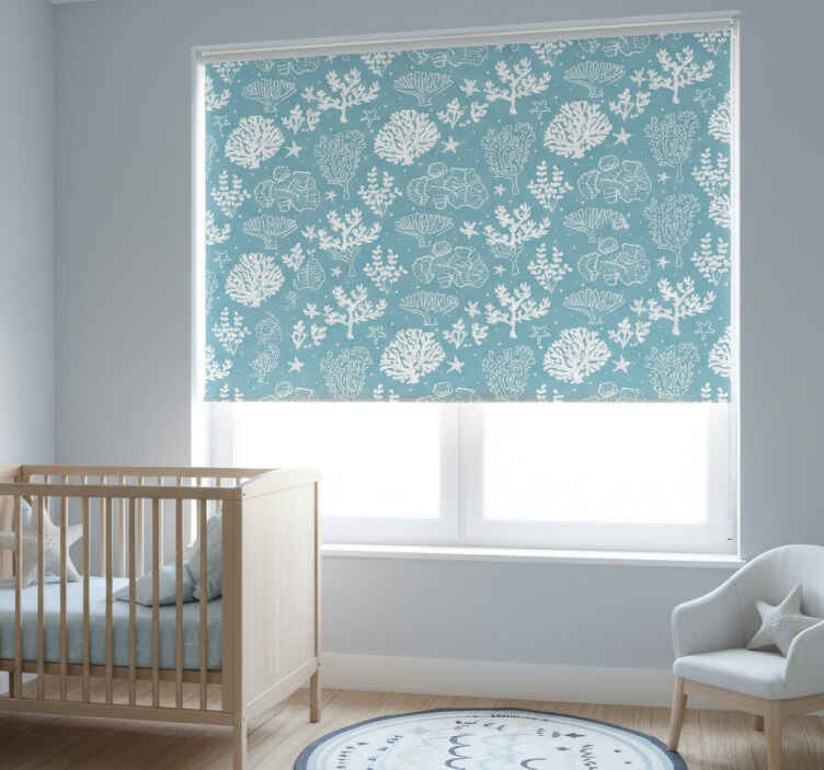 Children room roller blind underwater sea world - TenStickers