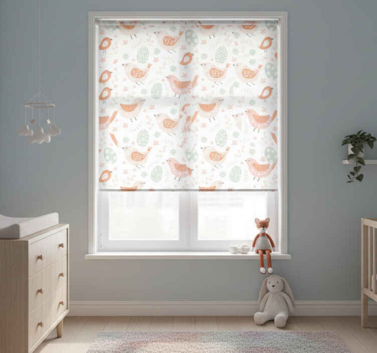 Store enrouleur chambre enfant oiseaux nordiques minimalistes - TenStickers