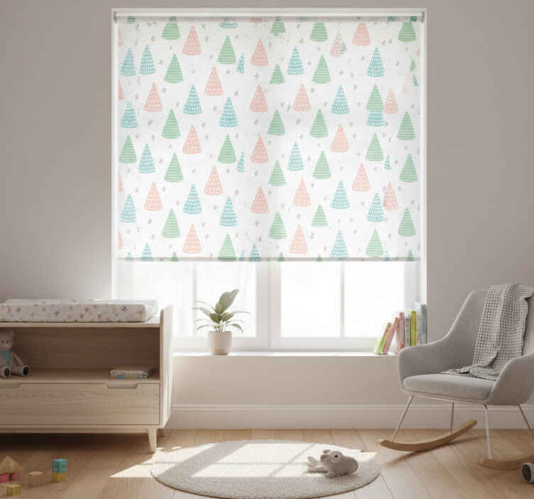 Gray stars and trunks children room roller blind - TenStickers