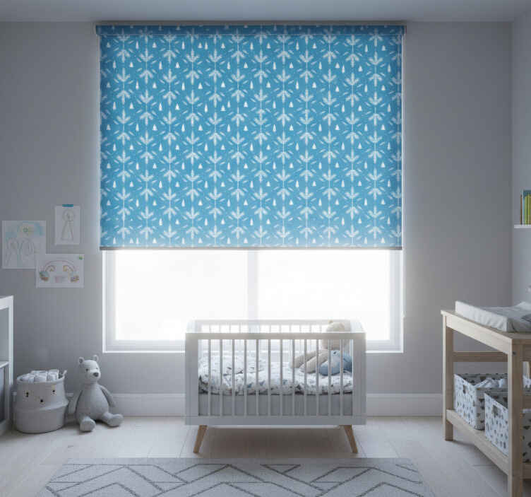 Persiana enrollable infantil estilo nórdico azul - TenVinilo