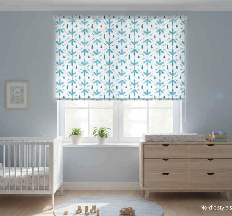 Persiana enrollable infantil estilo nórdico azul - TenVinilo