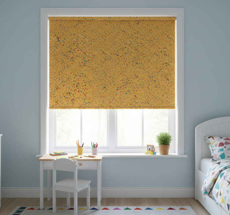 Children room roller blind little color splashes - TenStickers