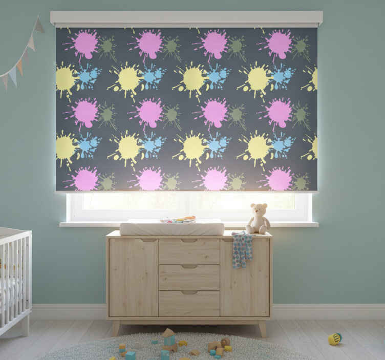 Persiana enrollable infantil pared multicolor - TenVinilo